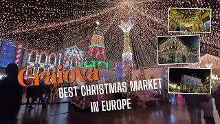 Walking the #1 Best Christmas Market in Europe 2025: Craiova 🇷🇴 (No Music) | Go Pro 4k