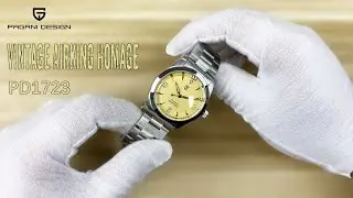 PAGANI DESIGN New Men's Automatic Watches Vintage Airking Homage 200M Waterproof PD5000 Movt PD1723