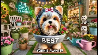 🐾 Toyswill Dog Planter Plant Pot for Outdoor Plants | Best Yorkie Planter 🐾