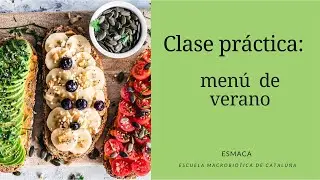 Clase práctica: menú  de verano