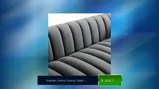 Entertain Vertical Channel Tufted Performance Velvet Sofa - Gray EEI-3351-GRY