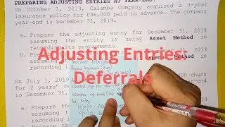 Basic Accounting | Accounting Cycle - Step 5. Adjusting Entries - Deferrals (Part 1)