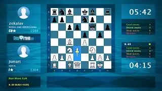 Chess Game Analysis: Jsmart - zokalav, 0-1 (By ChessFriends.com)