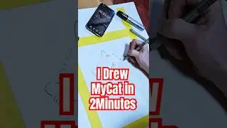 I Drew My Cat in Pen and Ink in 2 Minutes