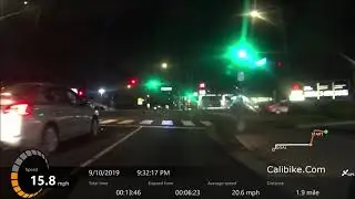 Calibike 33c3 33lb 33mph 1500w ebike  full speed ride at night