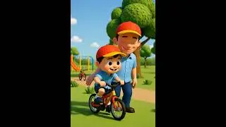 Dad helps me ride my bike | Kids story cartoon | Interesting short for kids #storytime #animation