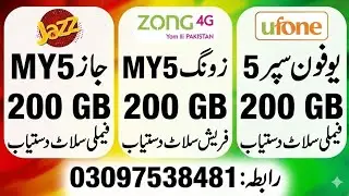 Jazz MY5 Family Package 200GB | Jazz Share Vibe ROX Monthly PKG | 10000 All Network Minutes