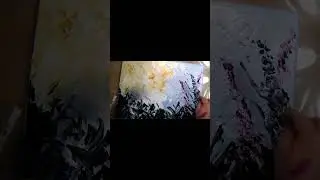 Painting hyacinths in movement - acrylic technique with a palette knife #hyacinth #abstractpainting