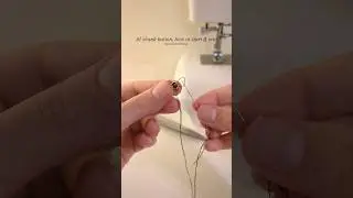 How to sew a button #1 how to start sewing and how to sew a shank button #sewing #sewingforbeginners