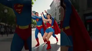 Superman's Hidden Dance Moves Will Shock You #greenscreen #supergirl #funny #marvel