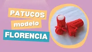 Patucos de beb&eacute; modelo Florencia 🧶 | Punto Ojo de Perdiz
