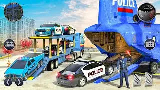 US Police CyberTruck Car Transporter: Cruise Ship - Gameplay (Android, iOS)