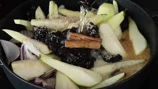 Slow Cooked Pork and Bacon Stew with Pear and California Prune