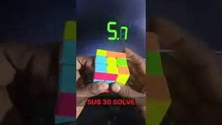 Sub 30 Solve | 3x3 Rubik's cube solve | Under 30 sec | Day 23 | @crashcubing