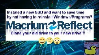 How to use Macrium Reflect to  clone old drive to new drive.