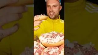 Mukbang Eating Raw Meat 🥩 #germanfood