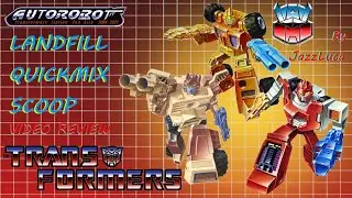 LANDFILL, QUICKMIX, SCOOP Transformers G1 DOUBLE TARGETMASTER Video review recensione ITA