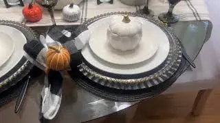 VLOGTOBER DAY 20 - Fall Tablescape | Tasteful Fall Decorating Ideas On A Budget