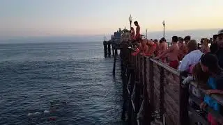 Oceanside Pier lifeguard jump 2019