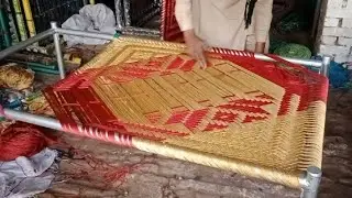 An Artistic technique of weaving an iron cot | Beautiful cot weaving design #cot #weaving #technique