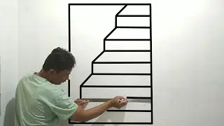 3D wall painting stairs | Optical illusion stairs | Wall painting techniques | Very good art 3d
