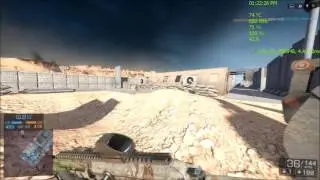 BF4 Silk Road | on HD 7950, framerate and temperature test