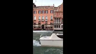 Stylish water taxi in Venice 🇮🇹 #travel #venice #italy