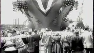 Brooklyn Navy Yard Commissioning of USS Independence Aircraft Carrier 1958 Newsreel