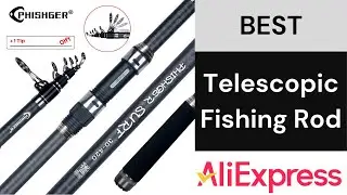 Fishing Rod PHISHGER Telescopic Surf Casting Pole &ndash; 30T Carbon, 3.6&ndash;5.3m, 80&ndash;150g Power