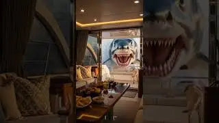 Giant Sharks Jumps onto Yacht After Sensing Fresh Blood Nearby #sharks #yachtlife #ocean