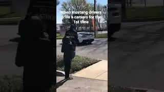 When mustang drivers drive a camaro for the 1st time. #cars #memes #funnyvideo #shorts #camaro
