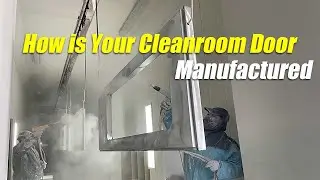 How is your cleanroom door manufactured? Cleanroom Steel door, Sliding door.