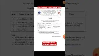 NPCIL TARAPUR ASSISTANT GRADE-1 DOCUMENTS VERIFICATION AND SKILL TEST SCHEDULE RELEASED #NPCIL #DAE