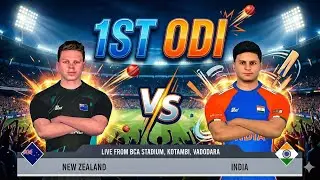 Last Ball Drama! 🇮🇳 India vs New Zealand 1st ODI Full Highlights | Real Cricket Hardcore mode |