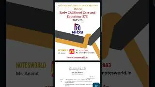 NIOS Early Childhood Care and Education (376) Solved TMA English Medium 2025-26 #nios #niostma2026