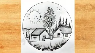 EASY DRAW THE REALSTIC SCENERY BY SKETCH
