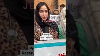 #Protest on #ReservationPolicy outside CM #OmarAbdullah's Residence, #Srinagar