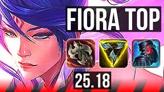 FIORA vs SINGED (TOP) | 55k DMG, 6 solo kills, 19/6/13, Dominating | KR Master | 25.18