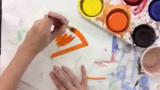 How to paint your color wheel with tempera cakes