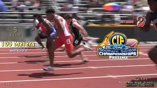 2021 TF - CIF-ss Prelims (D2) - 100 Meters (Boys, 5 Heats)