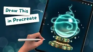 Procreate Tutorial: How to Draw a Crystal Ball | Easy Step-by-Step Fantasy Prop Art