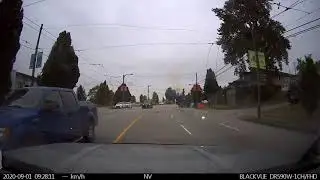 Crane truck drove with unfolded crane hitting bus high voltage wires