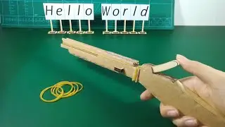 S12E002_Double-Barrel Rubber Band Slingshot Gun from cardboard |DIY shotgun