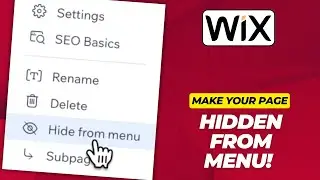 How to Hide or Show a Page on WIX | Bonus: Remove Page from ANY Search Result! - 2026