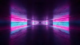 4K Neon Tunnel Background Video &ndash; Futuristic Screensaver Loop 1 Hour