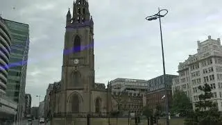 driving by Church of Our Lady and St. Nicholas in Liverpool, UK 5/21/23