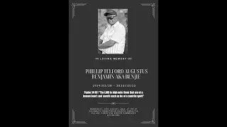 Funeral service for the late Phillip Telford Augustus Benjamin aka Benjie
