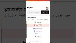 generate caps npm package #npm #node #package #caps  #json #resolve #javascript #shorts #tutorials