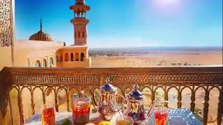 Arabian Desert Palace Tea Time ☀️ Relaxing Middle Eastern Music & Golden Sunlight Ambience