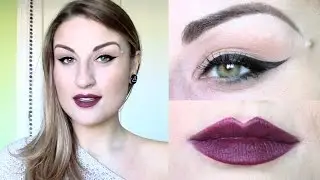 TUTORIAL:DelineadoNEGRO extream CAT EYE labios oscuros LOOK DRAMÁTICO PARA FIESTAS eyeliner extremo